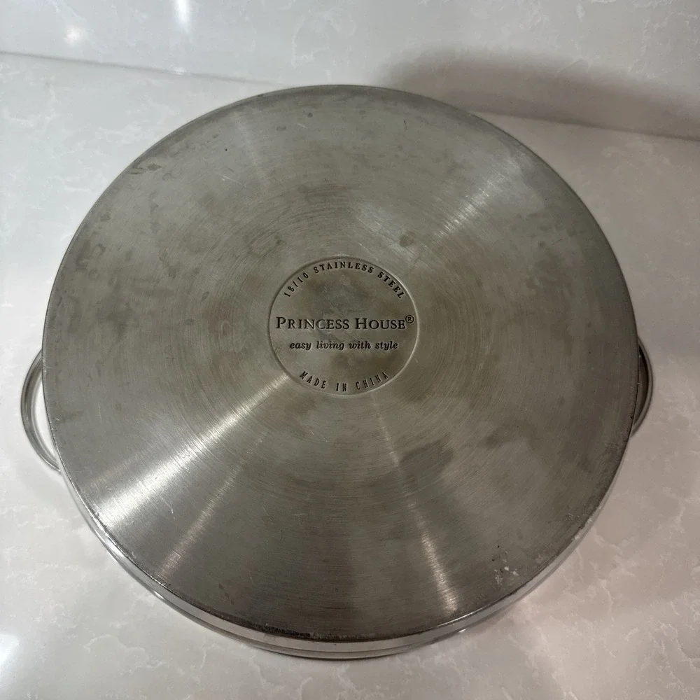 Princess House 4 Qt Pot Stainless Steele 18/10